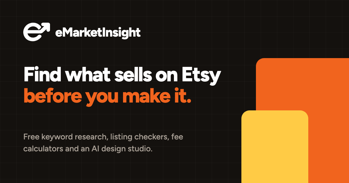 Free Etsy Tools: Keywords, Fees, Mockups | eMarketInsight